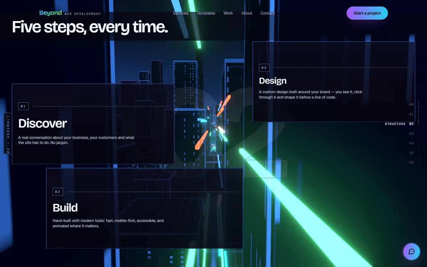 The grid city — a real-time 3d template