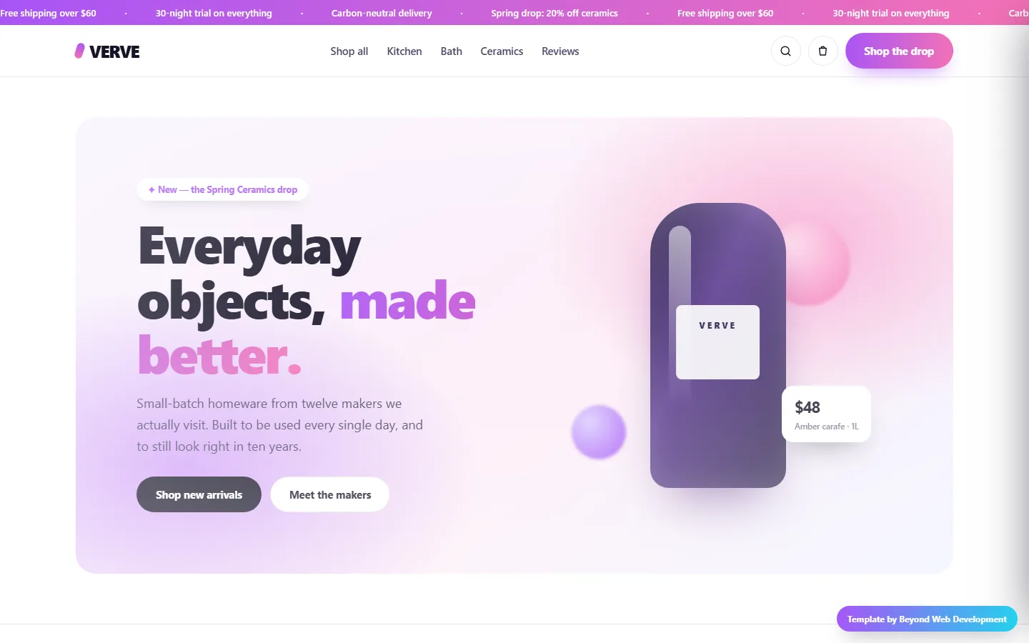Verve — a online store template