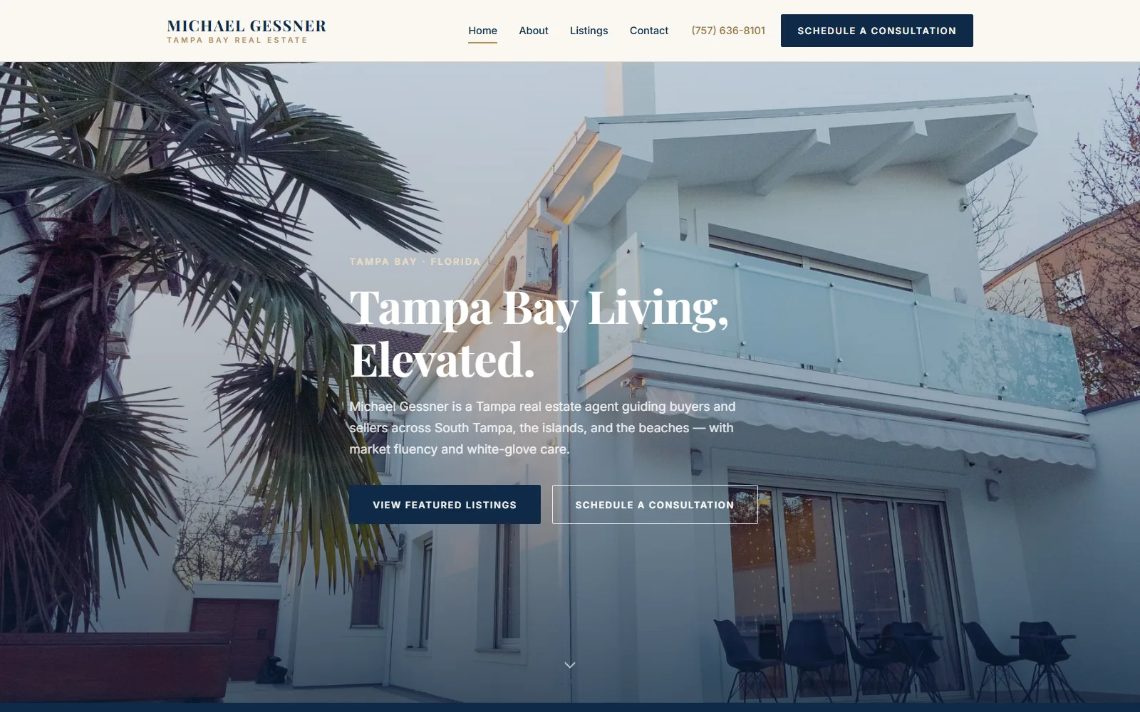 Real Estate Agent Site — Website concept